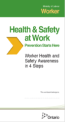 Title: Worker Health and Safety Awareness in 4 Steps - Description: Ontario introduced the Occupational Health and Safety Awareness and Training regulation. This law was designed to prevent workplace incidents and injuries by ensuring that all workers and supervisors were aware of their health and safety rights and responsibilities in the workplace.